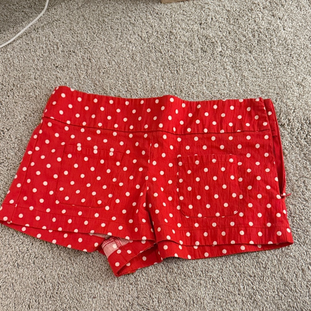 Zara Red Polka Dot Women's Micro/ Mini Shorts